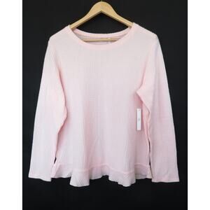 New SILVERWEAR Women's Sz PXL Pink Lightweight Knitted Sweater Top